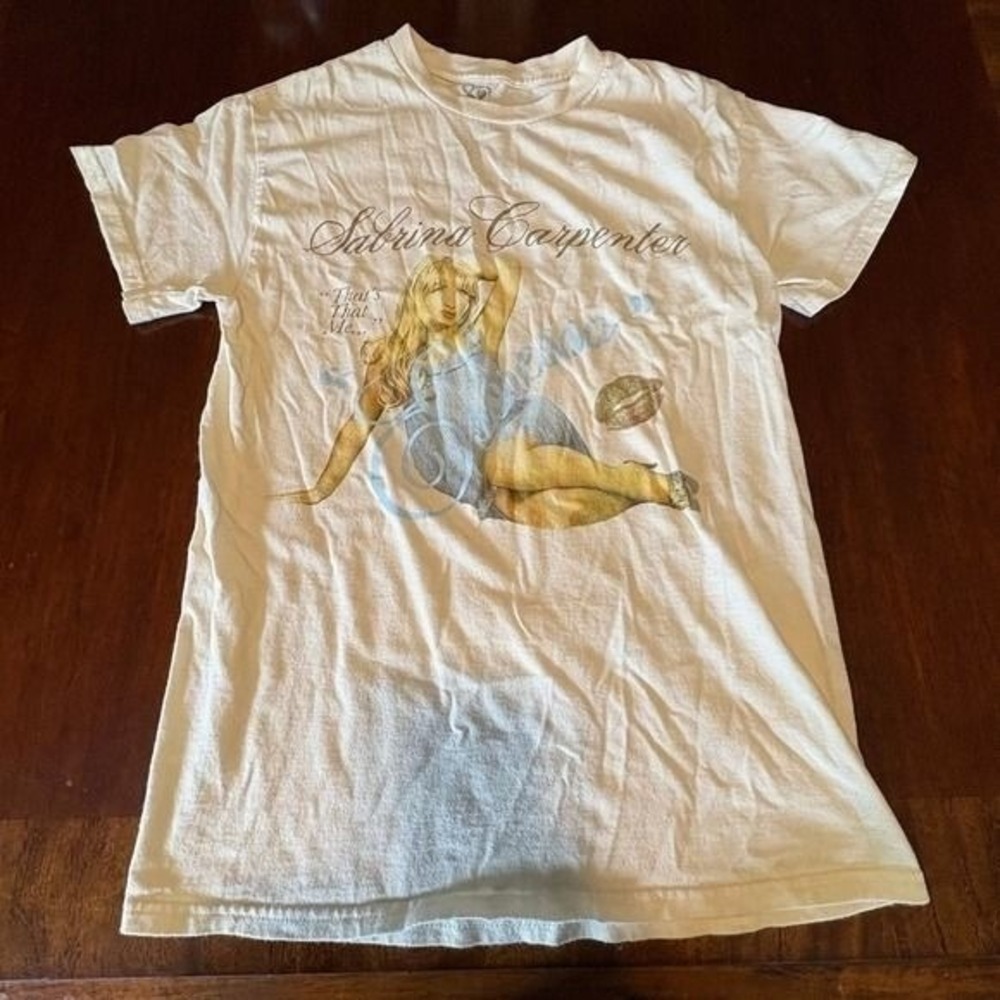 Sabrina Carpenter "That's That Me Espresso" Graphic Tee Medium Pop Tour Shirt
